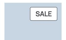 Shop page product image with the SALE badge 12px from the top-right corner