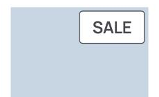 Shop page product image with the SALE badge 4px from the top-right corner